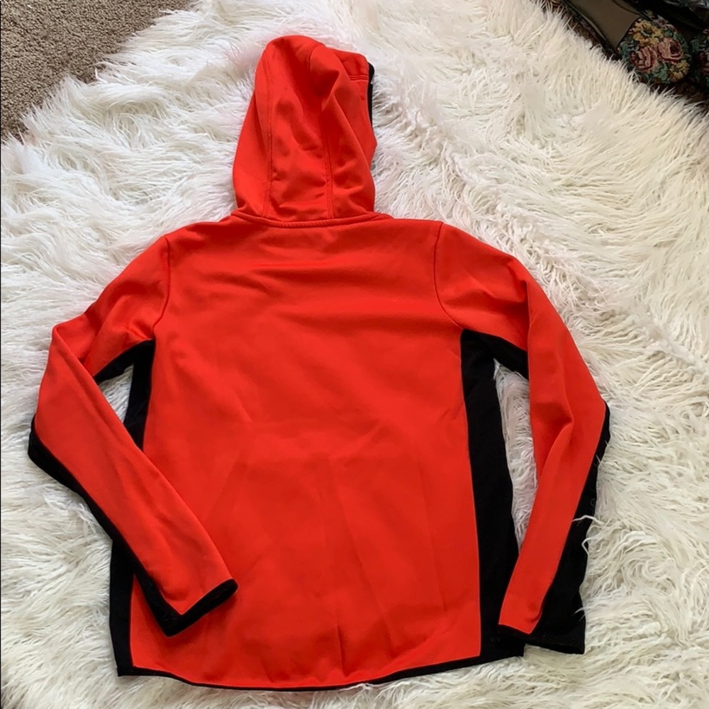 Orange-Red Therma-Fit Nike Hooded Sweatshirt - Med - Picture 7 of 8